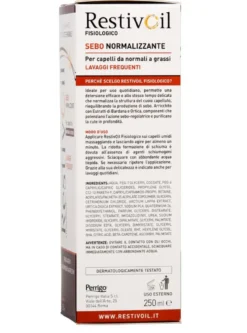Restivoil Sebo-normalizzante olio-shampoo lavaggi frequenti per capelli da normali a grassi 250ml