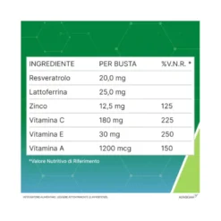 Resvis Forte XR integratore di Vitamine Resveratrolo e Lattoferrina 12 bustine