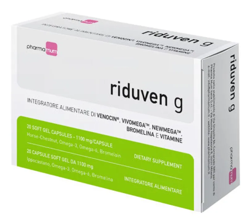 Riduven G integratore alimentare utile per il drenaggio e per il microcircolo 20 capsule