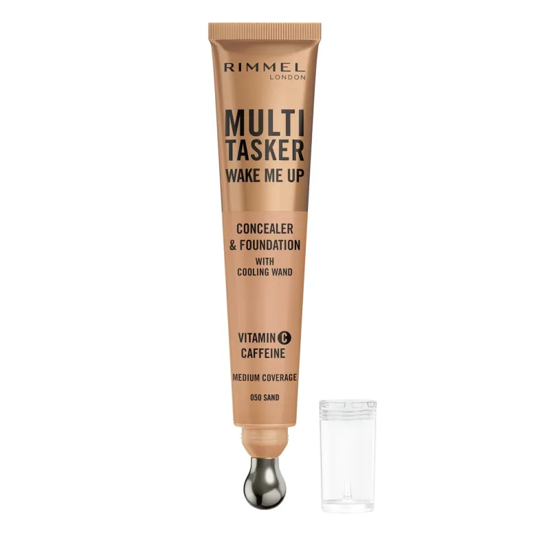 Rimmel Multi-tasker Wake Me Up Correttore & Fondotinta Formula Vegana 050 Sand 20ml