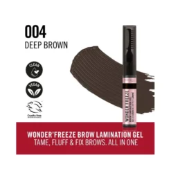 Rimmel Wonder Freeze Brow Lamination Gel Cera Sopracciglia 004 Deep Brown 6g