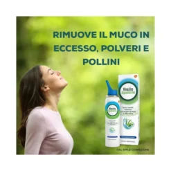 Rinazina Aquamarina Spray Nasale Isotonico Intenso Lavaggio Nasale Acqua Di Mare E Aloe Vera 100ml