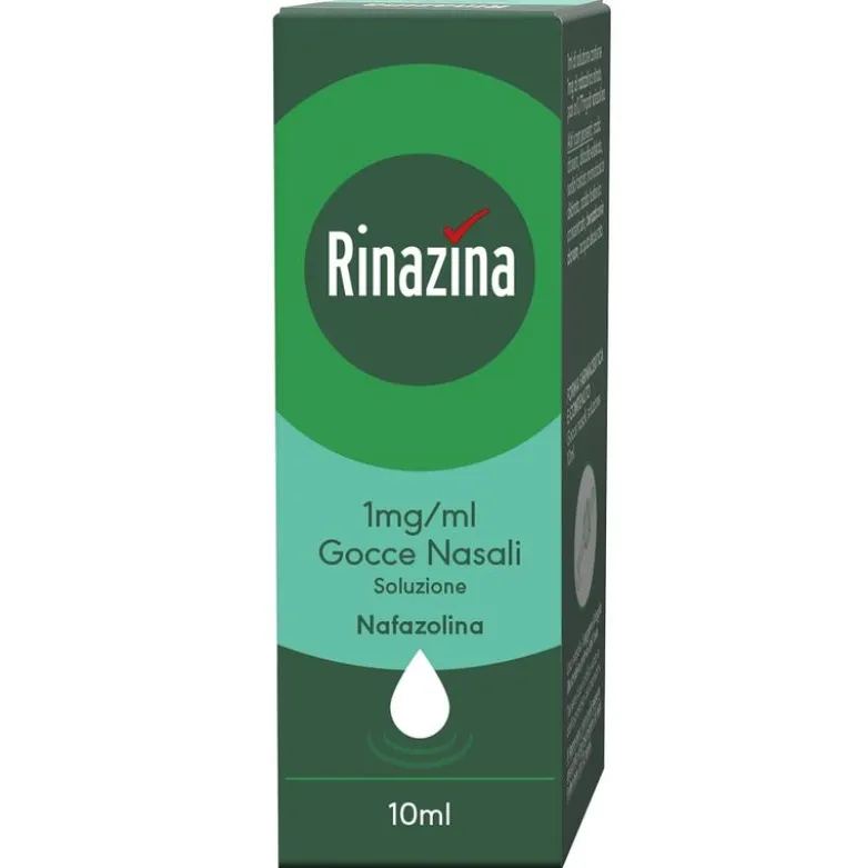 Rinazina Gocce Decongestionante Nafazolina Lavaggio Nasale Adulti Raffreddore Sinusite 10ml