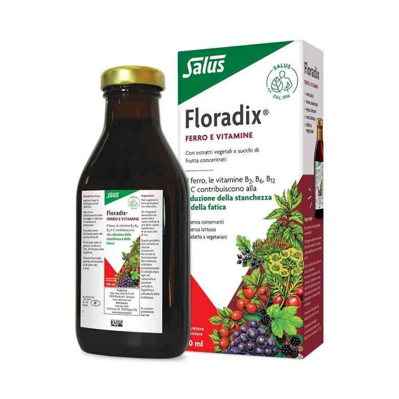 Salus Floradix Linfa d'erbe ricca di ferro 250 ml