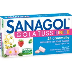 Sanagol Gola Tuss Junior caramelle emollienti gusto fragola 24 pezzi
