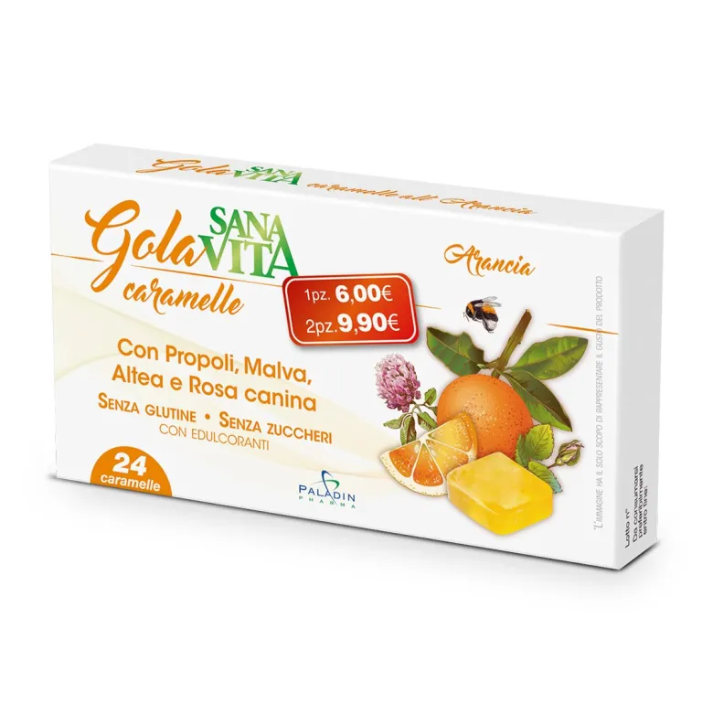 Sanavita Gola Arancia 24 Caramelle