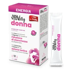 Sanavitality Donna integratore alimentare per ridurre la stanchezza gusto ACE 12 stick