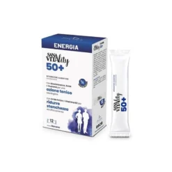 SanaVitality Energia 50+ integratore alimentare ad azione tonica 12 stick gusto banana