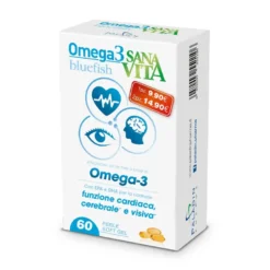Sanavita Omega3 Bluefish per la funzionalità cardiaca e cerebrale 60 perle