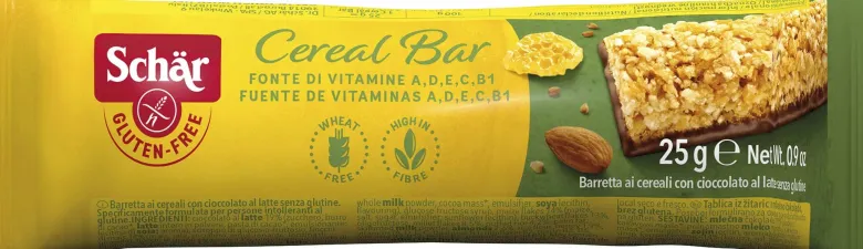 Schar Cereal Bar Barretta con cioccolato al latte senza glutine 25g