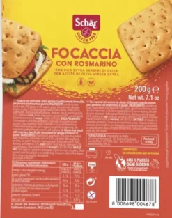 Schar focaccia senza glutine con rosmarino 3x66g