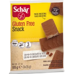 Schar Snack wafers al cioccolato con nocciole senza glutine 3x35g