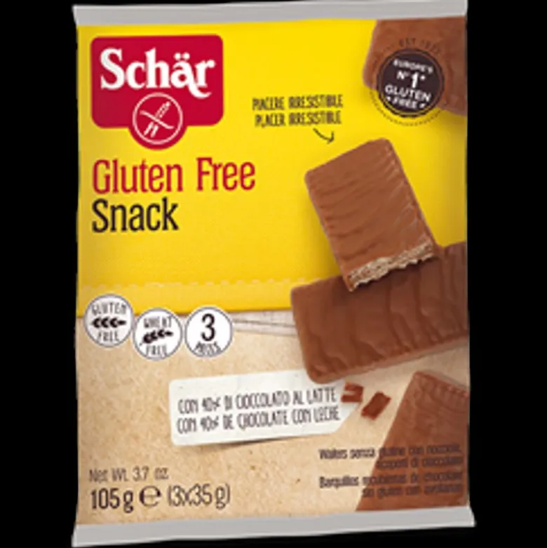 Schar Snack wafers al cioccolato con nocciole senza glutine 3x35g