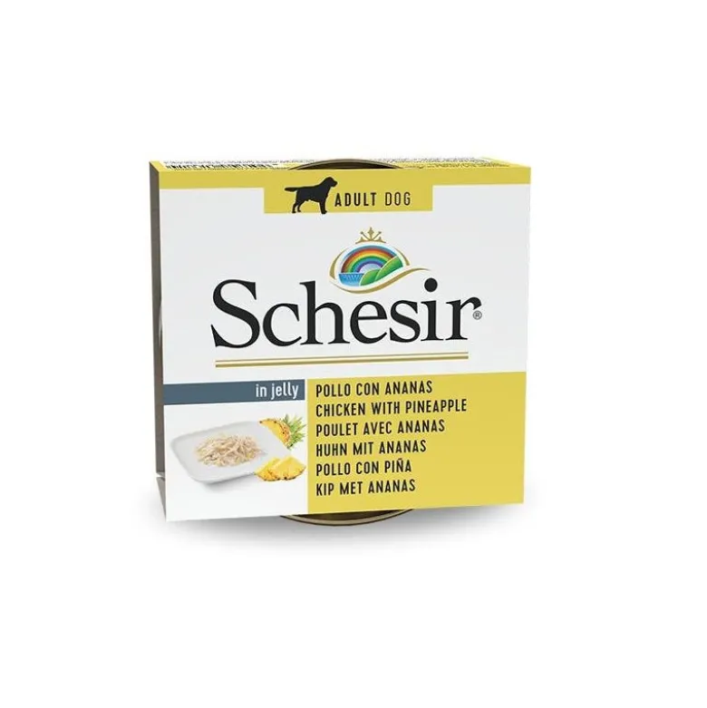 Schesir Pollo Con Ananas Cibo Umido Cani Adulti Lattina 150 g