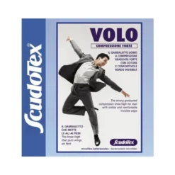 Scudotex Gambaletto Uomo Cotone Compressione Leggera Nero Cod.458 Misura 2 (S)