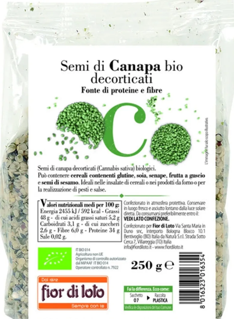 Semi Canapa Decorticata Bio 250 g