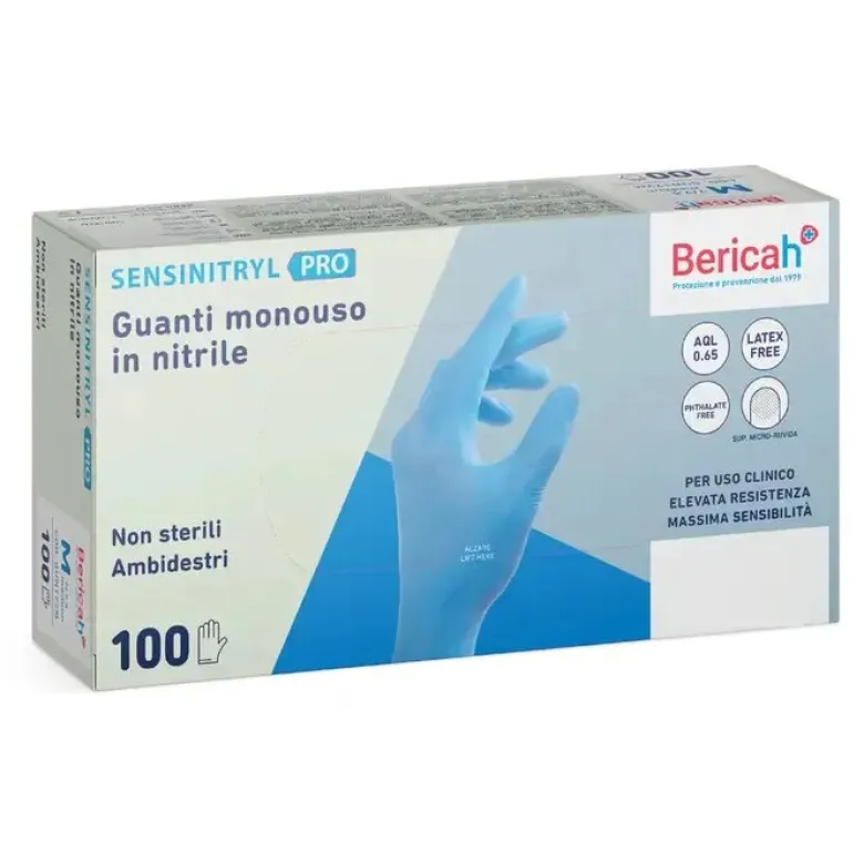 Sensinitryl Pro Guanti Nitrile Taglia Large 100 Pezzi