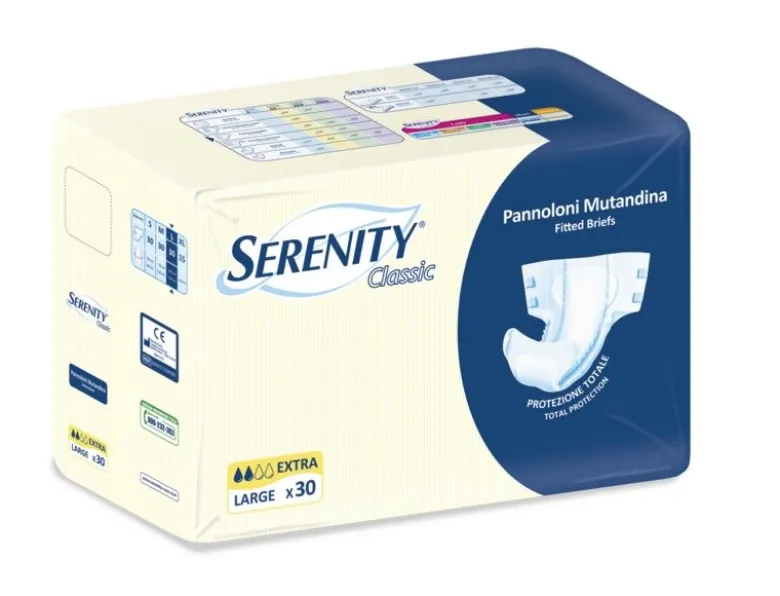 Serenity pannolone mutanda Classic Extra Taglia L 30 pezzi