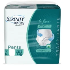 Serenity Soft Dry Sensitive Pants Super Taglia L 12 Pezzi