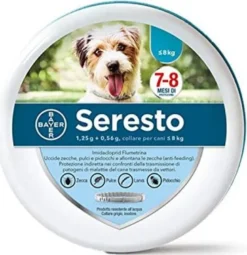 Seresto antiparassitario contro pulci e zecche per cani fino a 8kg
