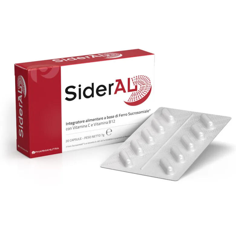 SiderAL integratore di Ferro con Vitamina C e Vitamina B12 20 capsule
