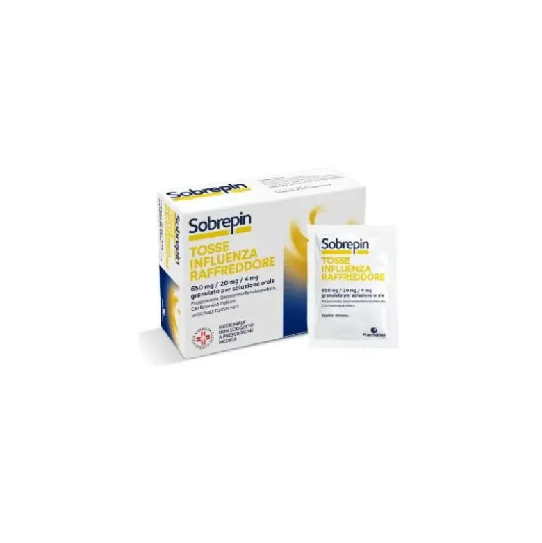 Sobrepin Tosse Influenza Raffreddore 10 Buste 650mg + 20mg + 4mg