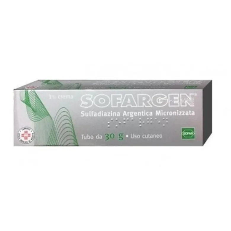 Sofargen Crema antibatterico locale per ustioni e lesioni cutanee 1% 30gr