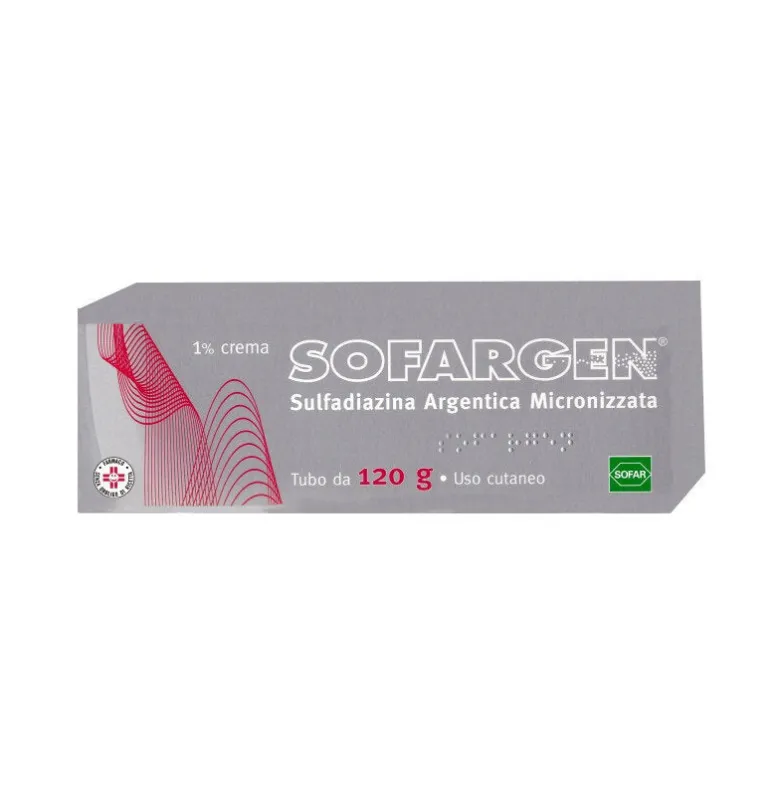 Sofargen Crema antibatterico locale per ustioni e lesioni cutanee 1% 120g