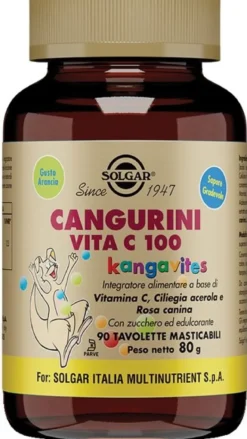 Solgar Cangurini Vita C 100 90 Tavolette Masticabili