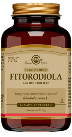 Solgar Fitorodiola 60 Capsule - Integratore Naturale Energetico