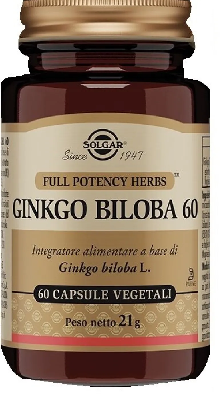 Solgar Ginkgo Biloba 60 60 Capsule Vegetali