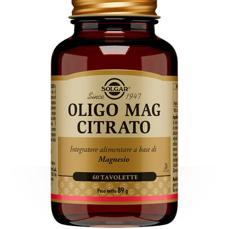 Solgar Oligo Mag Citrato 60 Tavolette - Integratore di Magnesio