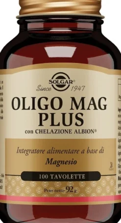 Solgar Oligo Mag Plus 100 Tavolette: Integratore Magnesio
