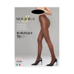 Solidea Burlesque Collant a Rete 70 denari colore Miele Taglia S 1 paio