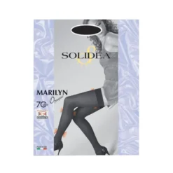Solidea Marilyn Opaque Calze Autoreggenti 70 denari colore Fumo Taglia M 1 paio