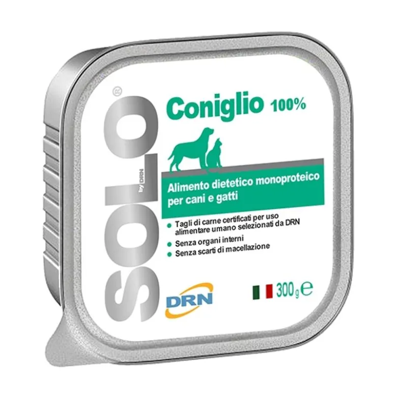 Solo Coniglio alimento monoproteico cani e gatti 300g