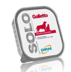 Solo Galletto alimento monoproteico cani e gatti 100g