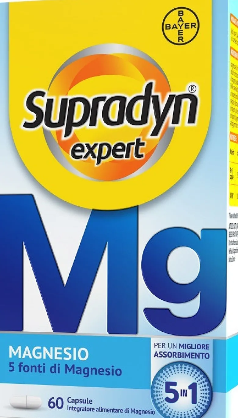Supradyn Expert Magnesio Completo 5 Sali in 1 Tra cui Magnesio Bisglicinato Citrato Ossido 60 Capsule