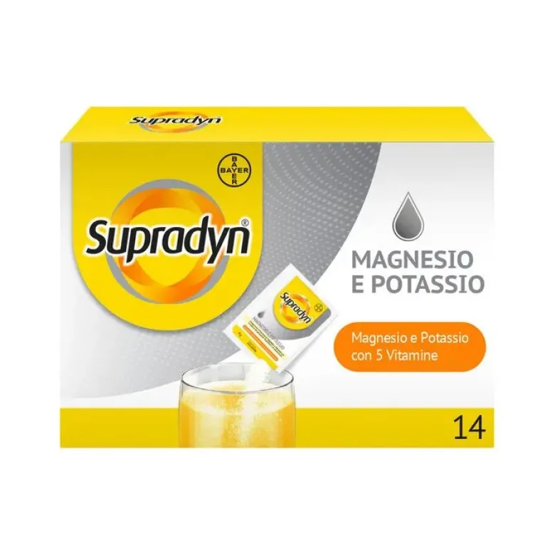 Supradyn Magnesio e Potassio Integratore sport con Vitamine B Vitamina C e Minerali 14 Bustine Eff