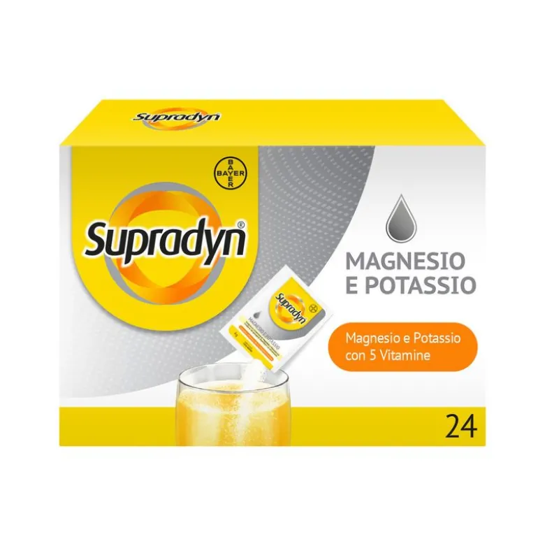 Supradyn Magnesio e Potassio Integratore sport con Vitamine B Vitamina C e Minerali 24 Bustine Eff