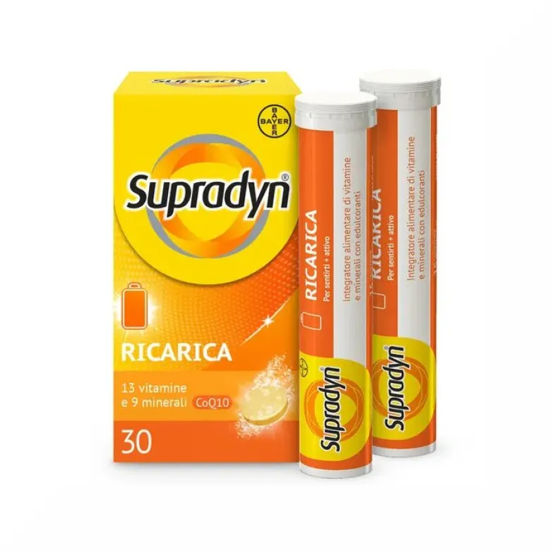 Supradyn Ricarica Integratore Multivitaminico Completo e Minerali 30 Compresse Effervescenti