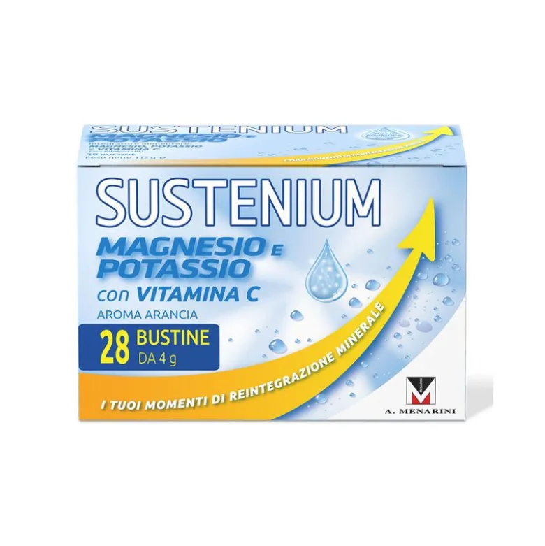Sustenium Magnesio e Potassio Gusto Arancia 28 bustine
