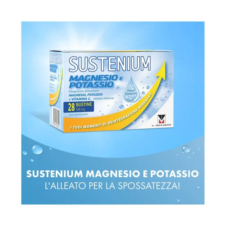 Sustenium Magnesio e Potassio Gusto Arancia 28 bustine