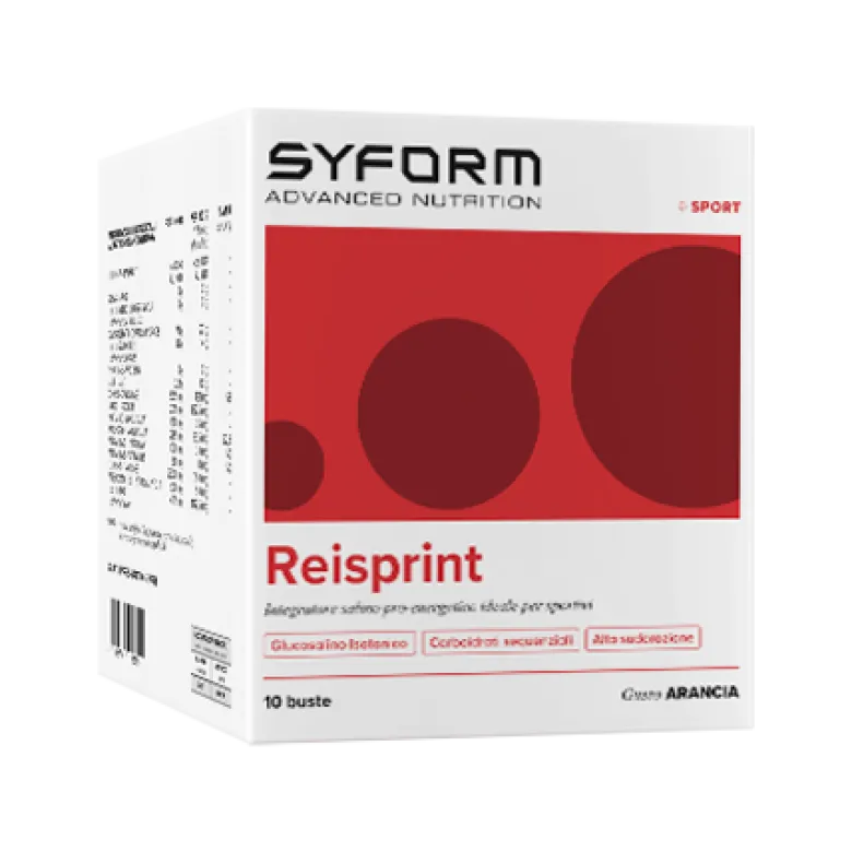 Syform Reisprint prodotto dietetico per sportivi gusto arancia 10 bustine