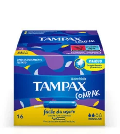 Tampax Compak Regular 16 Assorbenti Interni Flussi Da Leggeri a Medi