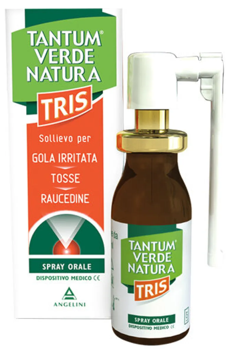 Tantum Verde Natura Tris Spray Per Gola Irritata Tosse E Raucedine 15ml