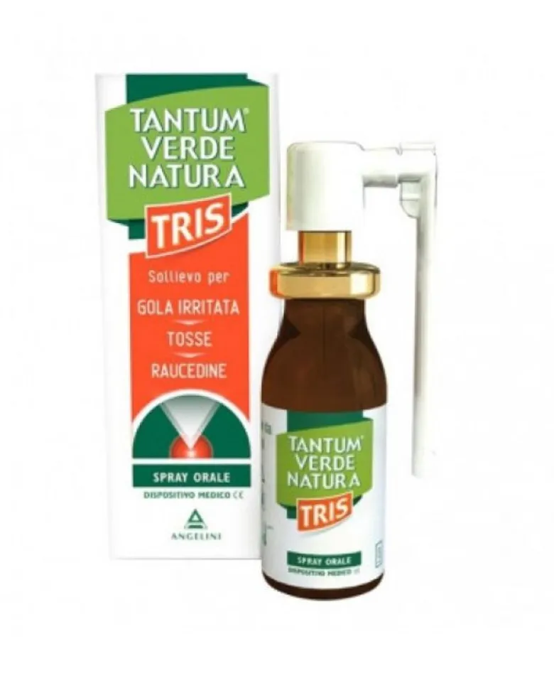 Tantum Verde Natura Tris Spray Per Gola Irritata Tosse E Raucedine 15ml
