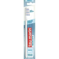 Tau-Marin Professional White spazzolino setole medie con carbone attivo 1 pezzo colori assortiti