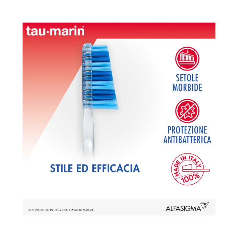 Tau-Marin Scalare 33 Testina Lunga spazzolino setole morbide 1 pezzo colori assortiti