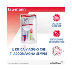 Tau-Marin Tau Kit Spazzolino e Dentifricio setole rosse e blu 20ml